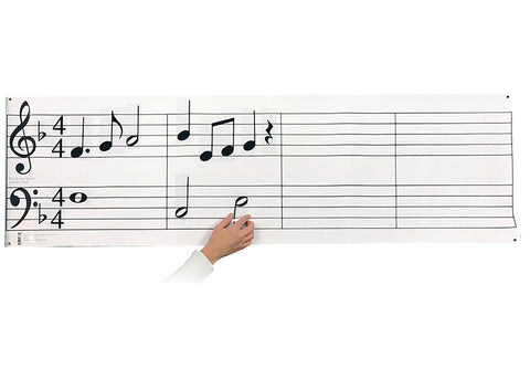Dry Erase Grand Staff + Hangable Note & Symbol Set