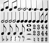Dry Erase Grand Staff + Hangable Note & Symbol Set