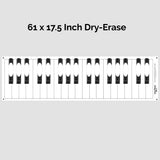 Dry Erase Piano Keyboard- With Ovals